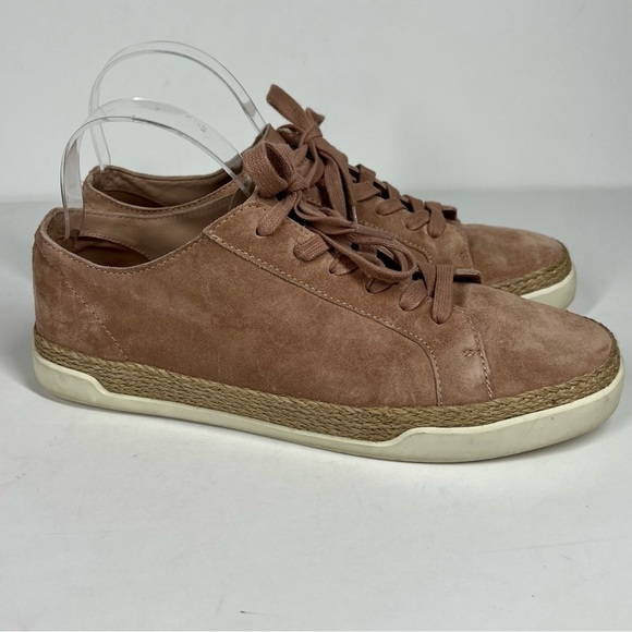 Vince Womens Jadon Low Top Espadrille Sneaker Blush Pink Size 8 Suede Upper - Picture 4 of 9